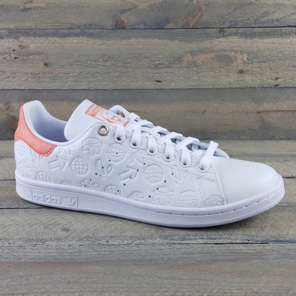 adidas Stan Smith Originals Sneakers White/Coral - Picture 2 of 10